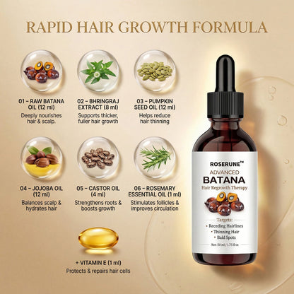 ROSERUNE™ Advanced Batana Hair Regrowth Therapy
