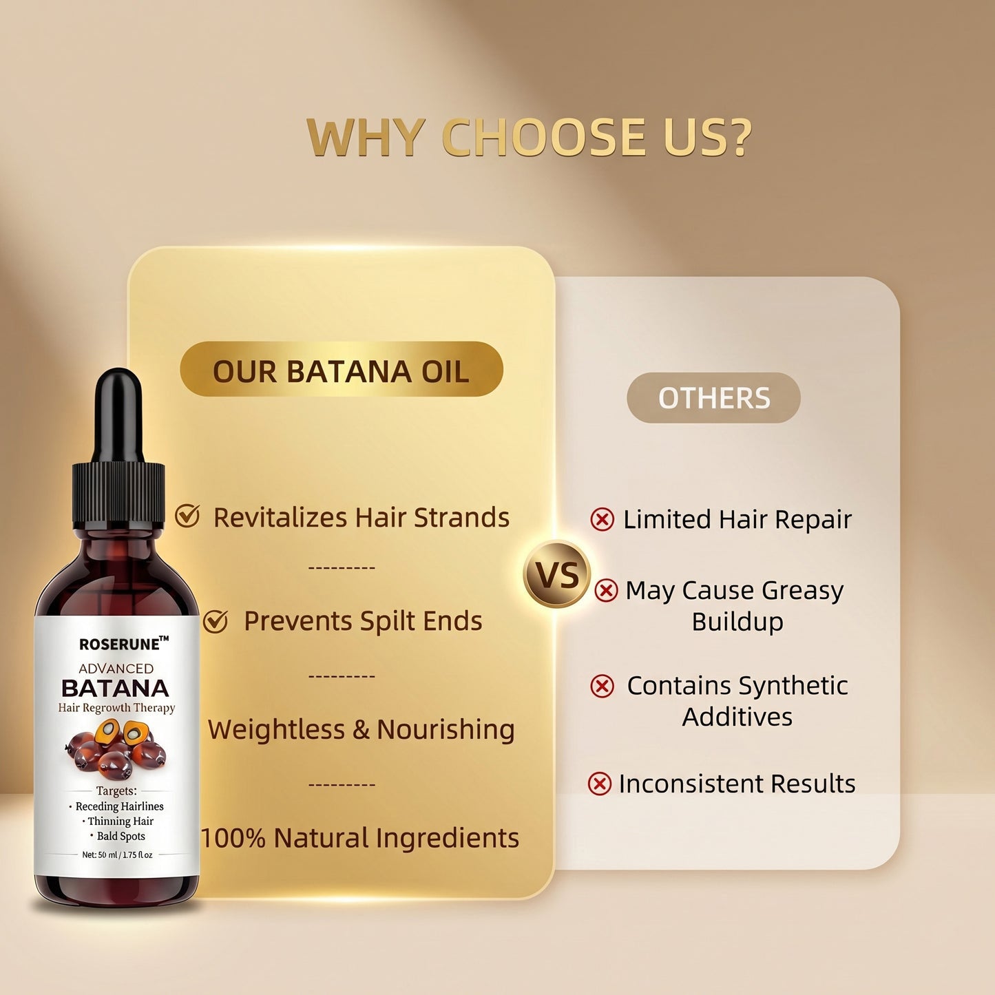ROSERUNE™ Advanced Batana Hair Regrowth Therapy